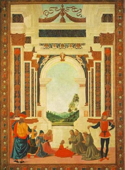 PERUGINO, Pietro The Miracles of San Bernardino-The Healing of a Young china oil painting image